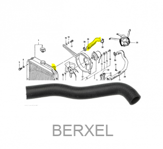 Coolant hose upper, radiator to thermostat housing